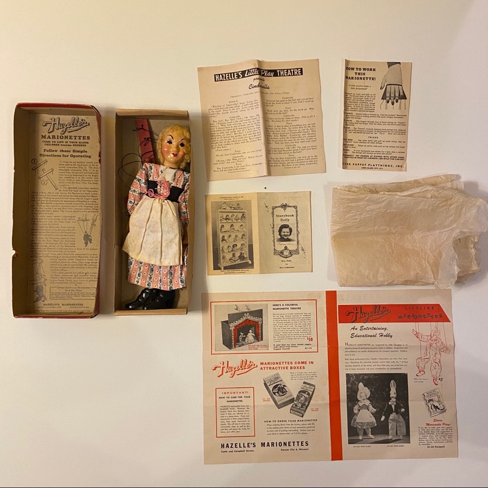 1945 HAZELLE'S MARIONETTES CINDERELLA POOR
